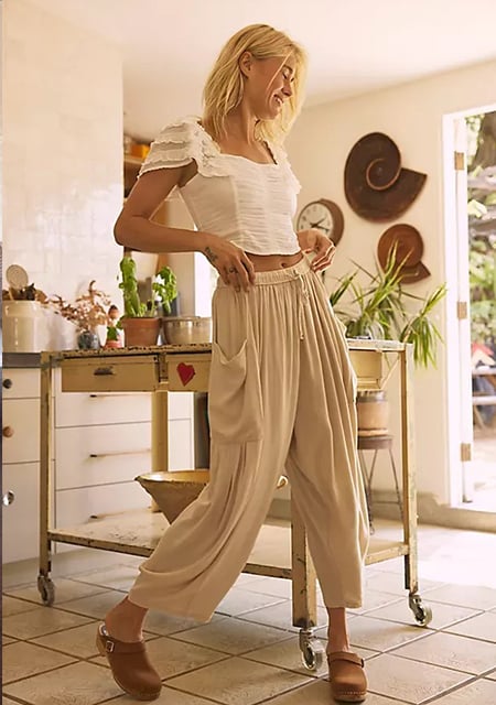 🔥LETZTER TAG SALE 50% RABATT👖 Lässige Leinenhose mit weitem Bein für Damen