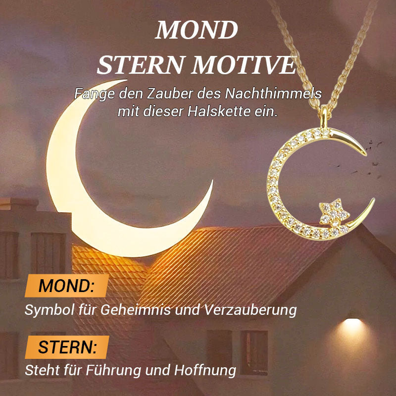 💌Heißer Verkauf zum Valentinstag🌙Bright Night: Mond-Stern-Halskette