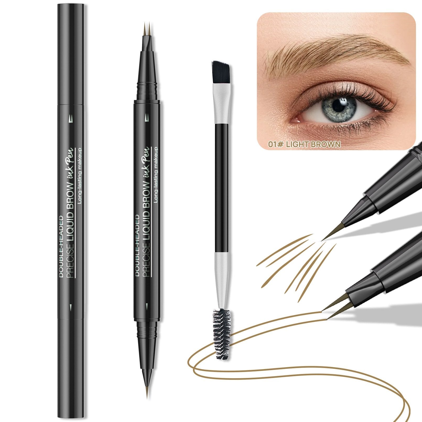 💖BUY 1 GET 1 FREE 💖2-in-1 4D Eyebrow Pencil (Natural Brow Makeup and Eyelash Line)