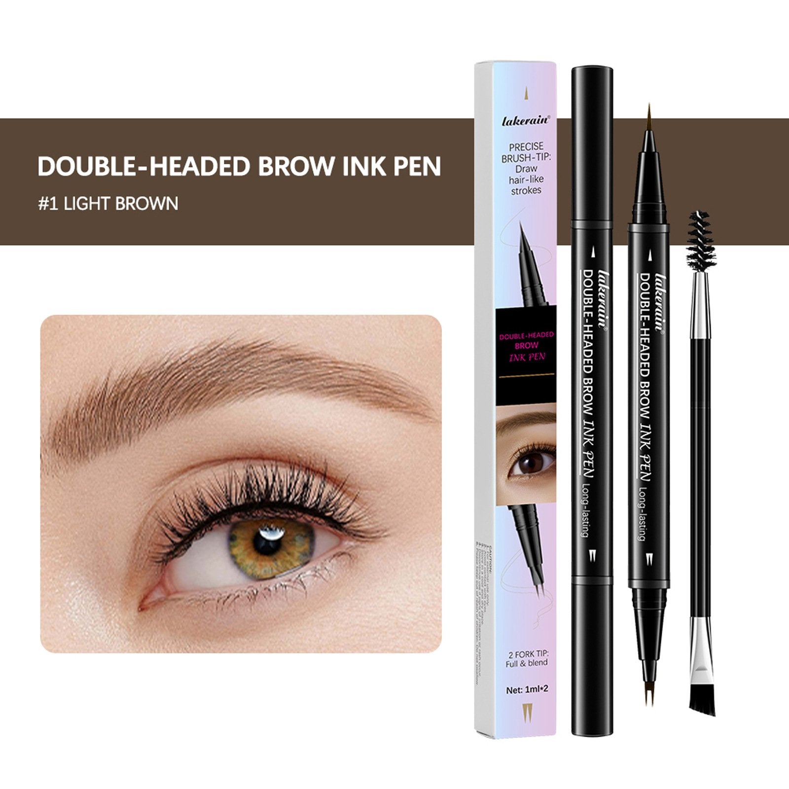 💖BUY 1 GET 1 FREE 💖2-in-1 4D Eyebrow Pencil (Natural Brow Makeup and Eyelash Line)