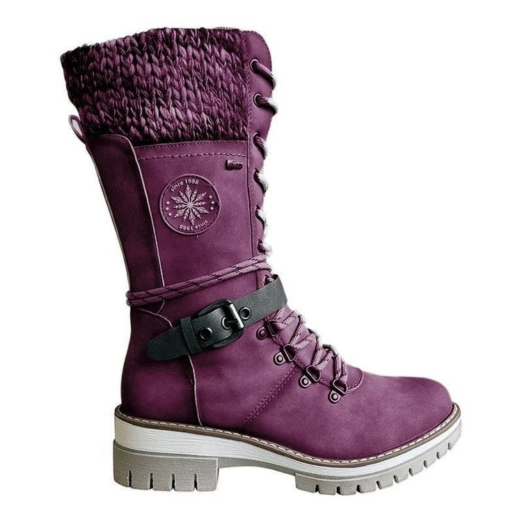 ❄️Winterschlussverkauf 50% RABATT🎁Wasserdichte Knie-Schneestiefel für Damen