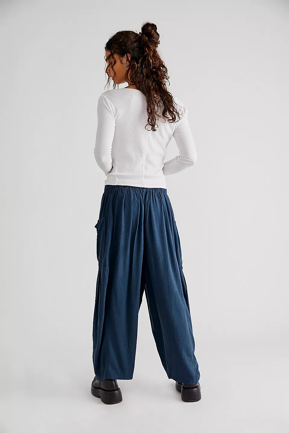 🔥LETZTER TAG SALE 50% RABATT👖 Lässige Leinenhose mit weitem Bein für Damen