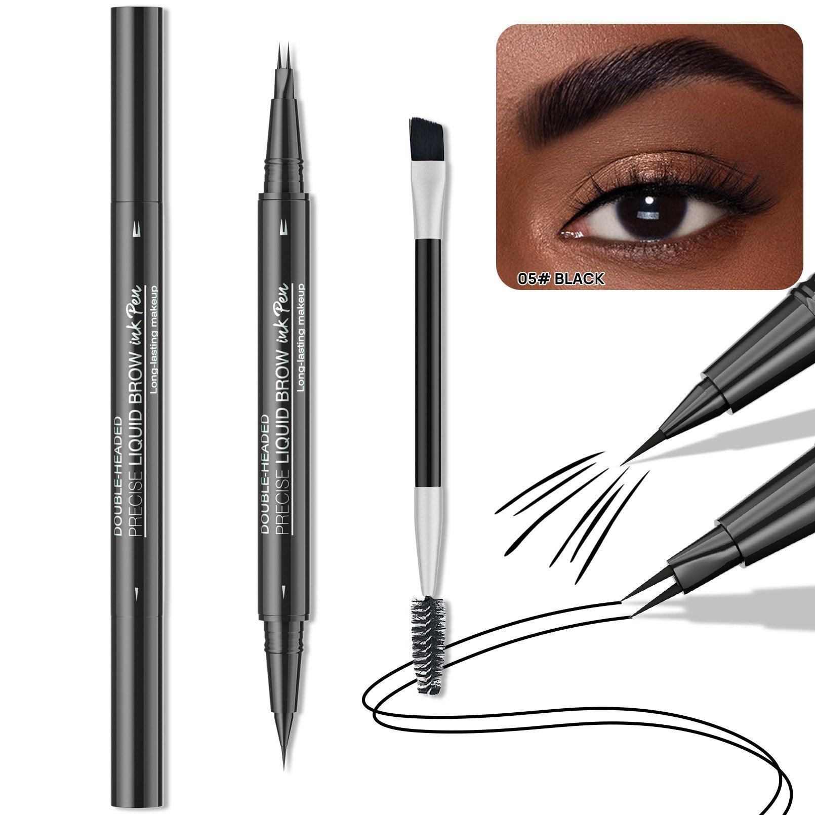 💖BUY 1 GET 1 FREE 💖2-in-1 4D Eyebrow Pencil (Natural Brow Makeup and Eyelash Line)