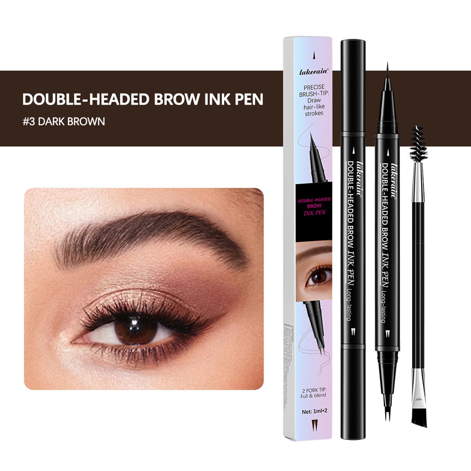 💖BUY 1 GET 1 FREE 💖2-in-1 4D Eyebrow Pencil (Natural Brow Makeup and Eyelash Line)