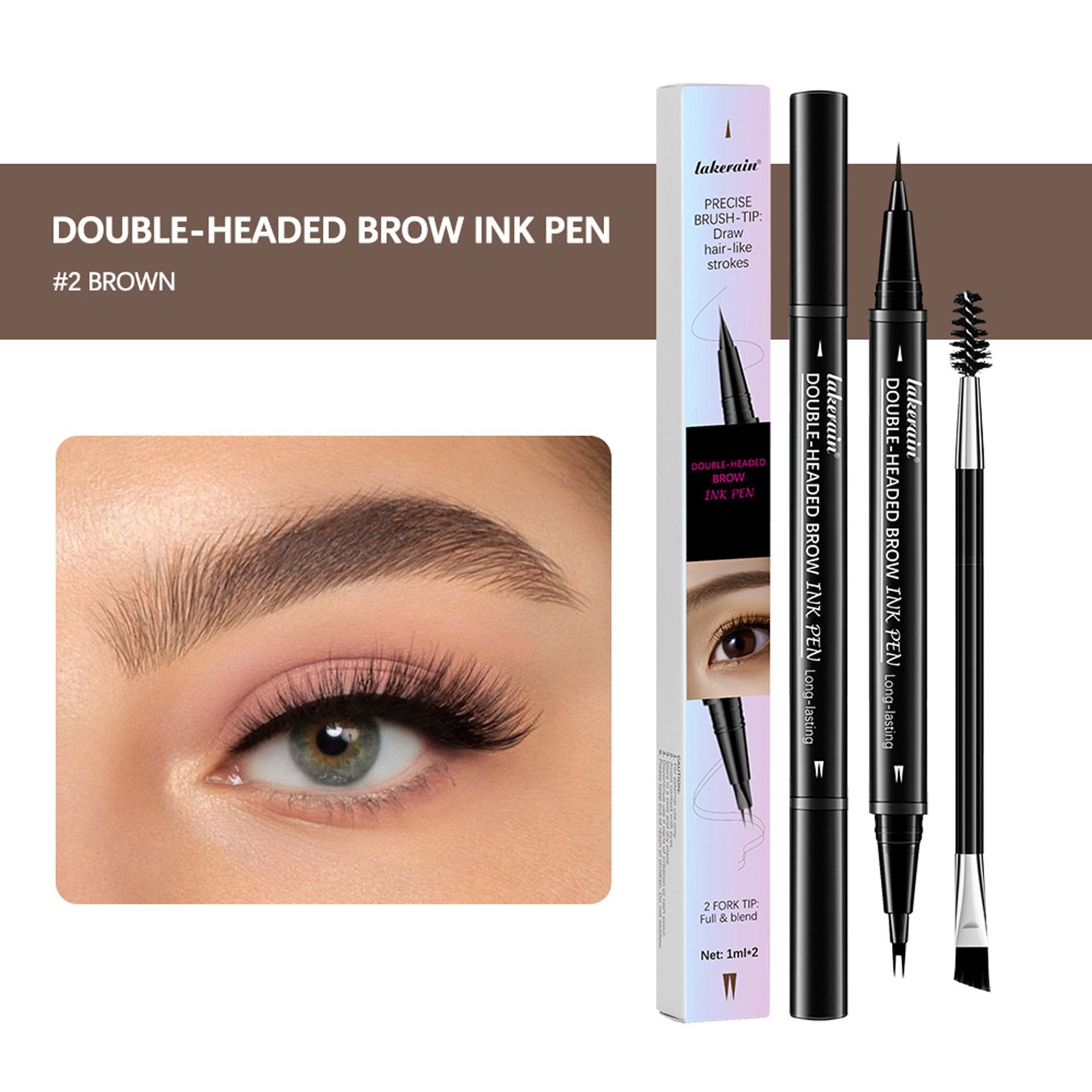 💖BUY 1 GET 1 FREE 💖2-in-1 4D Eyebrow Pencil (Natural Brow Makeup and Eyelash Line)