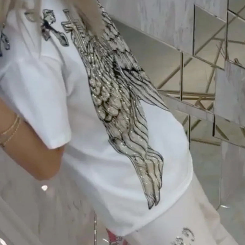 💥50%Rabatte💥 2-teiliges Set aus lässigem Oberteil mit Kordelzug und Hose🐯