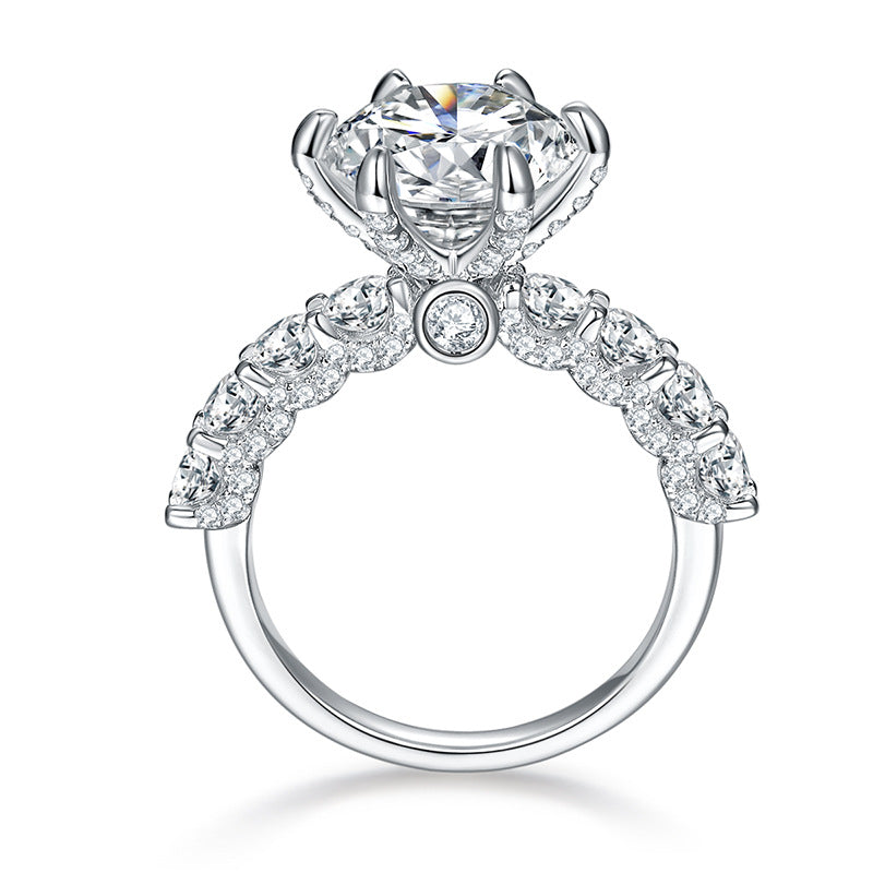 💍Geschenk für Sie | 5 Karat Mondlicht Sterling Silber Moissanit Ring