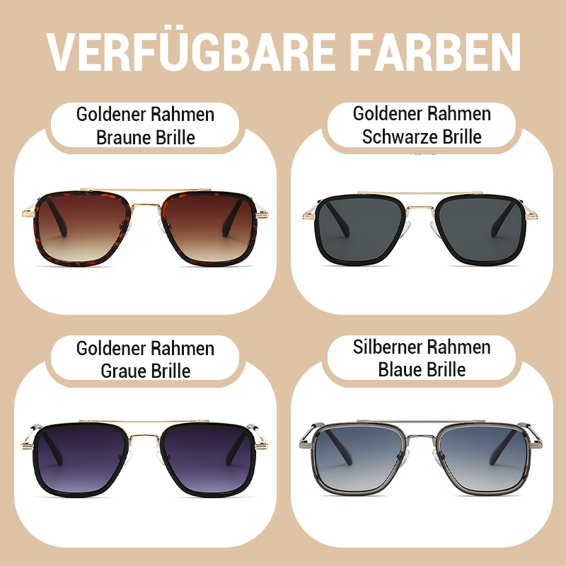 🕶️Klassische Retro-Sonnenbrille für Damen mit UV-Schutz und quadratischem Rahmen