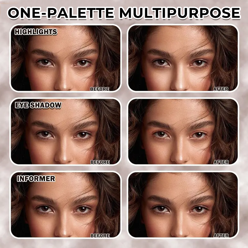 ✨Im Sommer trockene Augen schminken ✨Multifunktionale 6-Farben-Lidschattenpalette