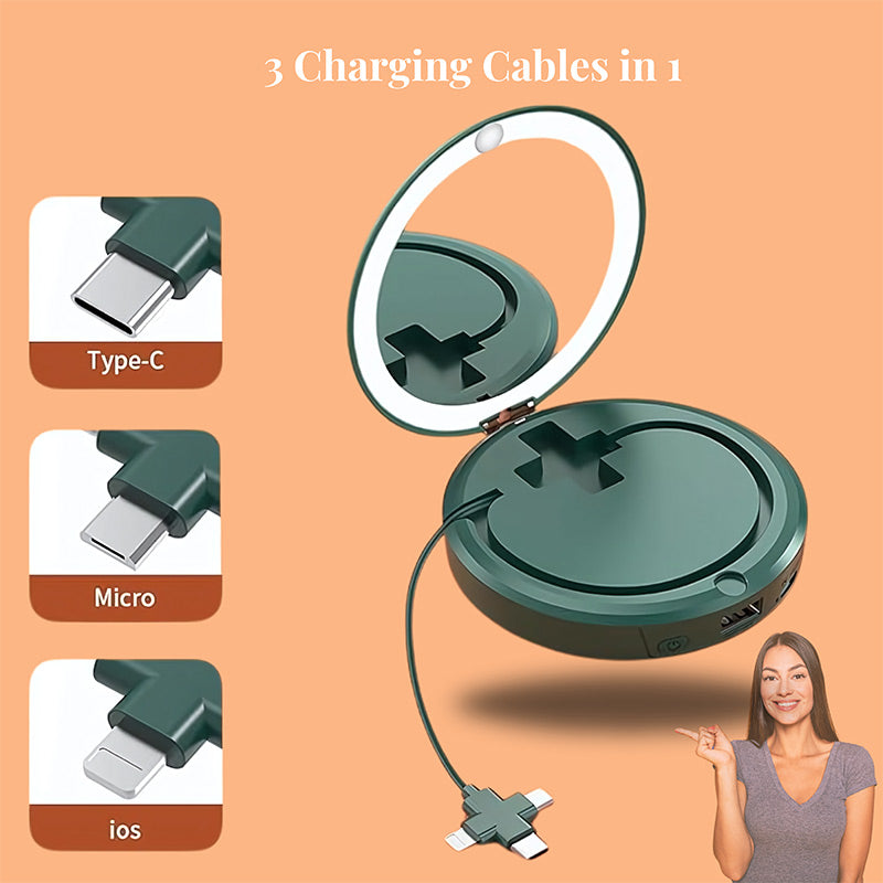 💖 💖Zeitlich begrenztes Angebot – 50 % Rabatt💥💥3-in-1 Power Bank Pro mit Handwärmer und Kosmetikspiegel