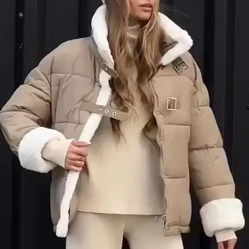 💖 💖Zeitlich begrenztes Angebot – 50 % Rabatt💥💥💕Dicke, warme, kurze Jacke für Frauen mit Naht