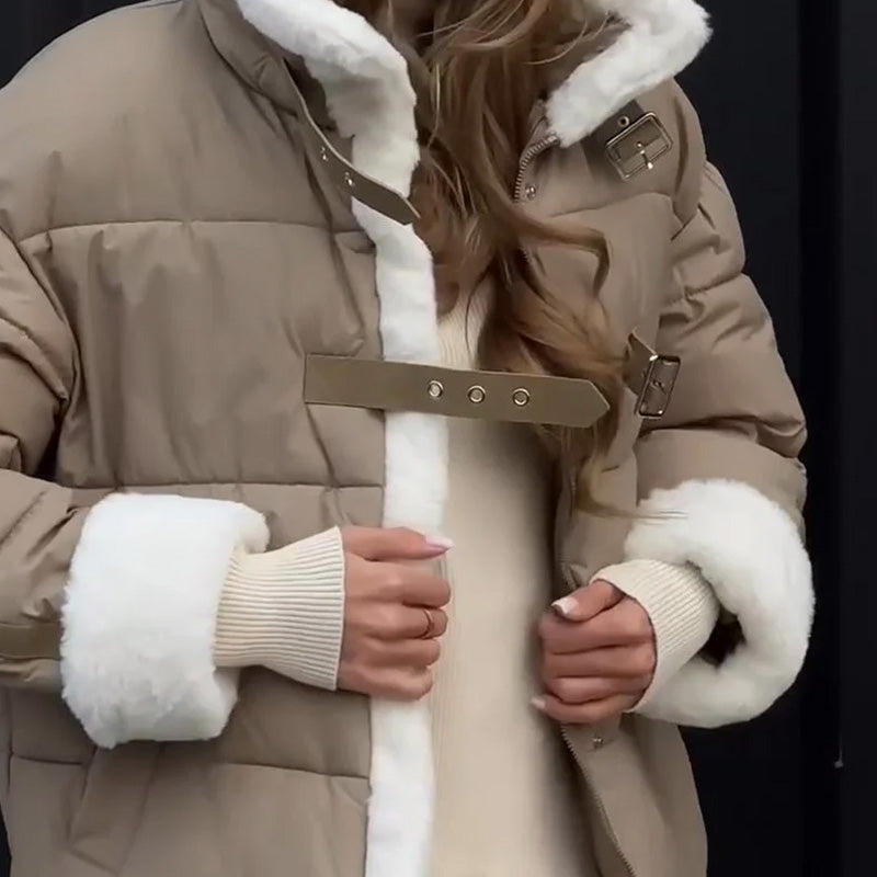 💖 💖Zeitlich begrenztes Angebot – 50 % Rabatt💥💥💕Dicke, warme, kurze Jacke für Frauen mit Naht