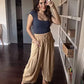 🔥LETZTER TAG SALE 50% RABATT👖 Lässige Leinenhose mit weitem Bein für Damen
