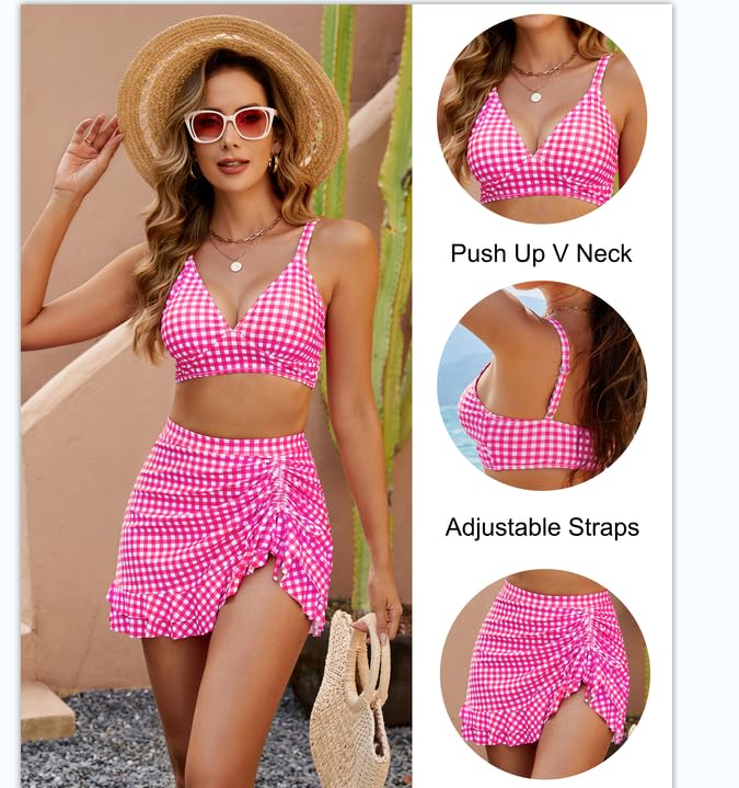 👙2025 Neuer Typ 50 % RABATT💥Bikini-Sets mit hoher Taille für Damen, Bauchkontrolle, Gingham