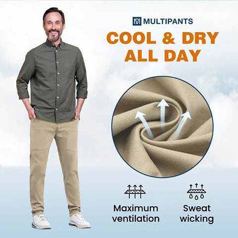 🥰 MultiPants – Strapazierfähige Cargohose mit hoher Elastizität und mehreren Taschen