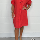 Neues Plus Button Tunika Kleid Zeitlich begrenztes Angebot