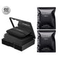 CARSLAN Black Magnet Oil Blotting Setting Sheet With Powder More Control Oil Keep Fresh 2 IN 1 Blotting Sheet with Mirror Puff & Recyclable Case, 450 Sheets 1 Box 2 Refills, Oil Sucker Blotting Paper, For Touch Up