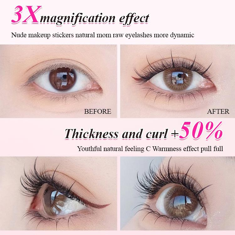 Waterproof Glue-free Realistic False Eyelashes💕-1