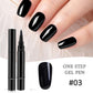 One Step Gel Neglepen | 3-i-1 UV Neglelak uden topcoat | Langtidsholdbar gør-det-selv Manicurepen med præcisionsspids🎨