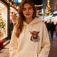 Women's Highland Cow Fleece-Lined Hooded Sweatshirt