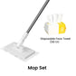 Flat Mop with Stainless Steel Handle, come with Reusable Washable Mop Cloths🏆-12