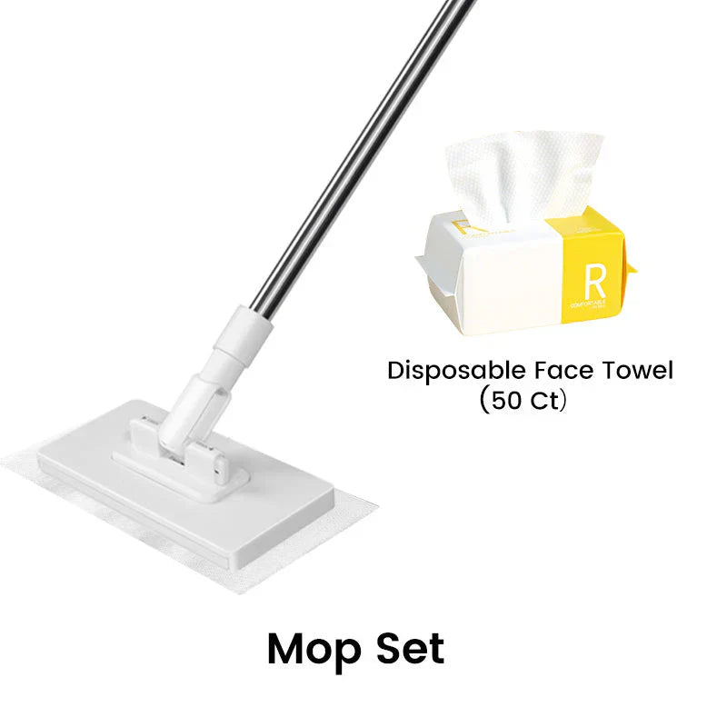 Flat Mop with Stainless Steel Handle, come with Reusable Washable Mop Cloths🏆-12