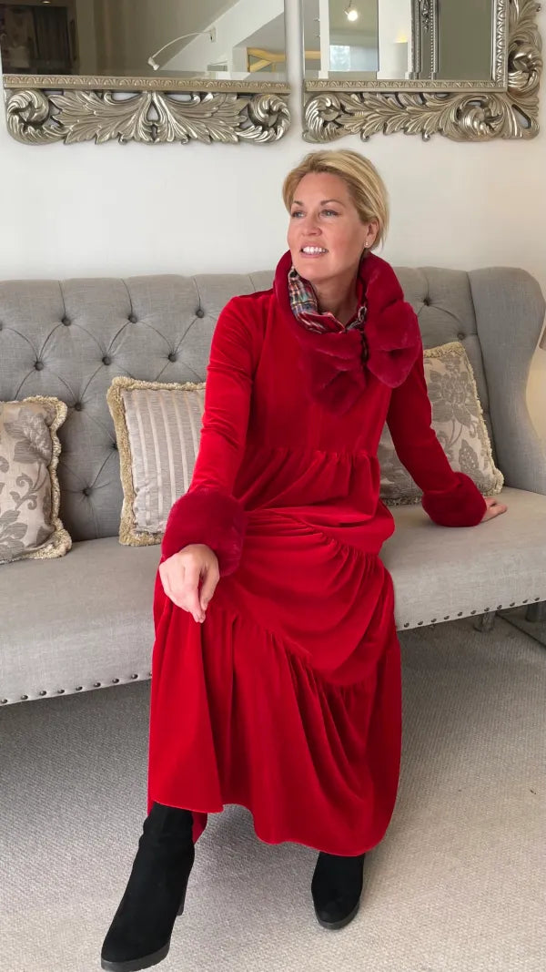 🎅🎁Weihnachtskarneval – 50 % Rabatt💃Einfarbiges, plissiertes Midi-Swing-Kleid