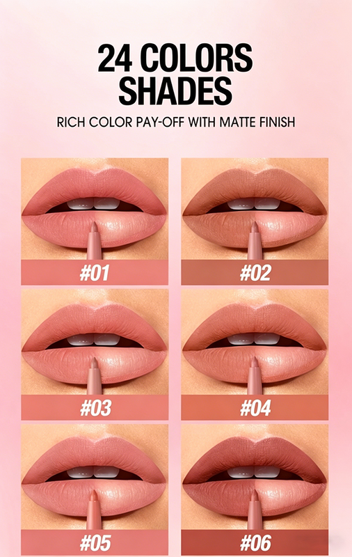 Waterproof Matte Lip Liner Set