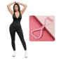 High-Stretch V-Neck Jumpsuit