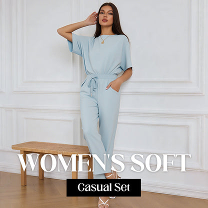 🌸 Weiches, lässiges Damen-Set aus Oberteil und Hose