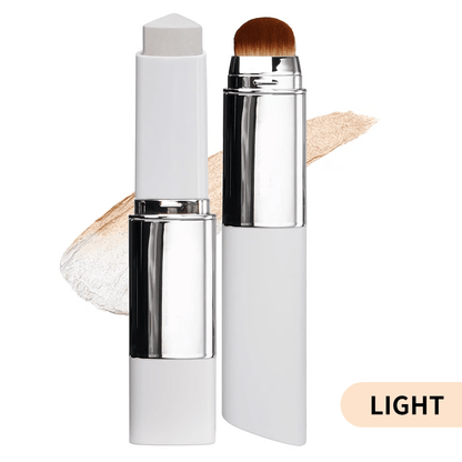Cover Cream Stick V w/ Detachable Brush - Korean Skin Care Color-Changing Foundation Stick with Collagen Capsules