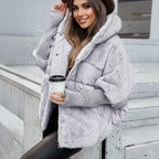 ✈️✈️Kostenloser Versand❄️✨Damen Oversized Pufferjacke mit Kapuze im Patchwork-Design