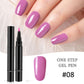 One Step Gel Neglepen | 3-i-1 UV Neglelak uden topcoat | Langtidsholdbar gør-det-selv Manicurepen med præcisionsspids🎨