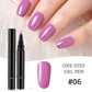 One Step Gel Neglepen | 3-i-1 UV Neglelak uden topcoat | Langtidsholdbar gør-det-selv Manicurepen med præcisionsspids🎨