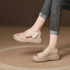 【EU 35-40】👡Női retro vastag talpú tépőzáras szandálok