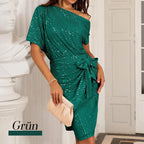 💃👠50% RABATT💖Party- und Clubkleid mit One-Shoulder-Träger und funkelnden Pailletten für Damen✨