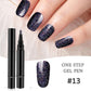 One Step Gel Neglepen | 3-i-1 UV Neglelak uden topcoat | Langtidsholdbar gør-det-selv Manicurepen med præcisionsspids🎨