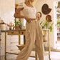 🔥LETZTER TAG SALE 50% RABATT👖 Lässige Leinenhose mit weitem Bein für Damen