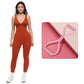 High-Stretch V-Neck Jumpsuit
