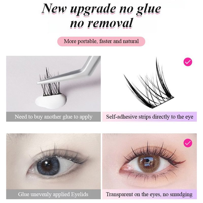 Waterproof Glue-free Realistic False Eyelashes💕-7