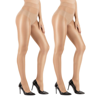 👠BUY 1 GET 1 FREE!❤️Transparent High-Waisted Shiny Sheer Tights for Women - Sheer & Comfortable