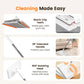 Flat Mop with Stainless Steel Handle, come with Reusable Washable Mop Cloths🏆-3