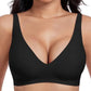 ☀️Summer Hot Sale🔥NOW 60% OFF!!💕Jelly Wireless Womens Comfortable Wireless Bras Push Up Bralettes Seamless Tshirts Bras Deep V Everyday Bras