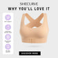 Front Closure Cross-Back Wireless Posture Bra