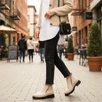 🥾 Damenschuhe trendig und komfortabel, runde Spitze mit Zip 🌟👢