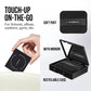 CARSLAN Black Magnet Oil Blotting Setting Sheet With Powder More Control Oil Keep Fresh 2 IN 1 Blotting Sheet with Mirror Puff & Recyclable Case, 450 Sheets 1 Box 2 Refills, Oil Sucker Blotting Paper, For Touch Up