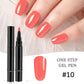 One Step Gel Neglepen | 3-i-1 UV Neglelak uden topcoat | Langtidsholdbar gør-det-selv Manicurepen med præcisionsspids🎨
