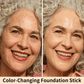 Cover Cream Stick V w/ Detachable Brush - Korean Skin Care Color-Changing Foundation Stick with Collagen Capsules