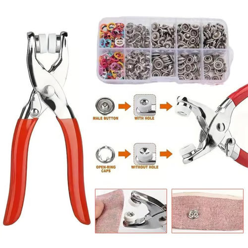🔥Metal Snap Buttons with Fastener Pliers Tool Kit-8