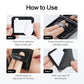 CARSLAN Black Magnet Oil Blotting Setting Sheet With Powder More Control Oil Keep Fresh 2 IN 1 Blotting Sheet with Mirror Puff & Recyclable Case, 450 Sheets 1 Box 2 Refills, Oil Sucker Blotting Paper, For Touch Up